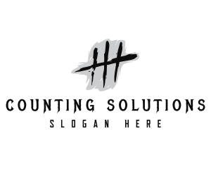 Counting - Punk Grunge Scratch logo design