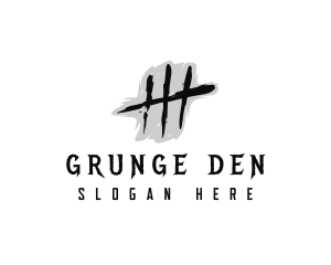 Punk Grunge Scratch logo design