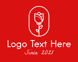 Relax - Minimalist Rose Flower logo design