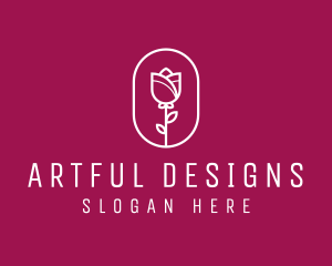 Floral Rose Flower logo design