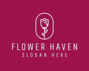 Floral Rose Flower logo design