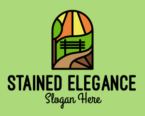 Stained - Park Bench Mosaic logo design