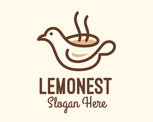 Latte - Bird Brewed Coffee logo design