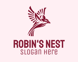 Red Flying Robin logo design