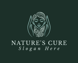 Naturopath - Massage Hands Head logo design