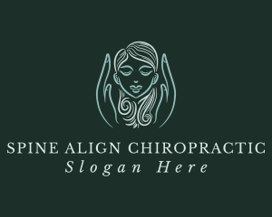 Chiropractor - Massage Hands Head logo design