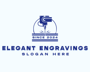 Engraving Mechanical Laser logo design