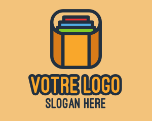 Mobile Application - Paper Document Box logo design