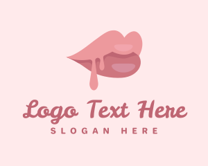Glossy - Beauty Female Lips logo design