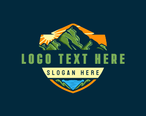 Trekking - Mountain Peak Adventure logo design
