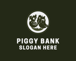 Piggy - Chicken Cow Pig Livestock logo design