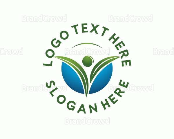 Organic Eco Leaf Logo