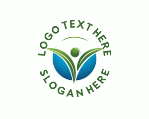 Organic Eco Leaf  Logo