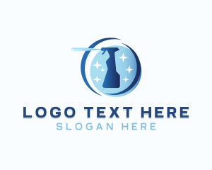 Clean - Sprayer Disinfection Cleaning logo design