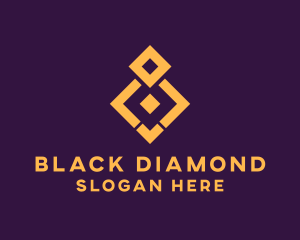 Golden Diamond Tile logo design