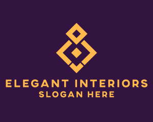 Golden Diamond Tile logo design