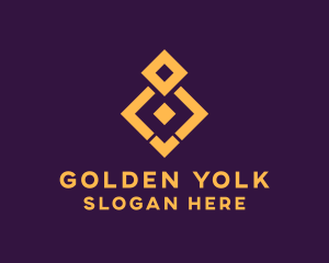 Golden Diamond Tile logo design