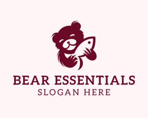 Bear - Brown Bear Fish logo design