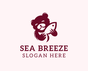 Brown Bear Fish logo design