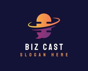 Singer - Media Podcast  Chat logo design
