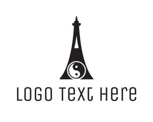French - Yin Yang Tower logo design