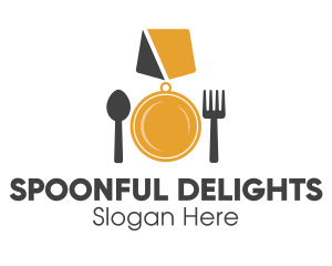 Award Winning Food Medal Cutlery logo design