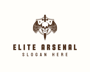 Arsenal - Sword Skull Shield Weapon logo design