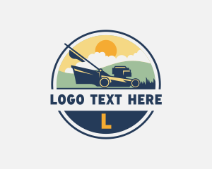 Emblem - Landscaping Garden Lawn Mower logo design