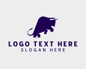 Wild Bison Animal Logo