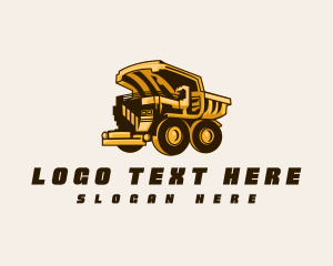 Transport - Mining Construction Truck logo design