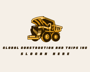 Mining Construction Truck logo design