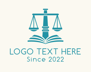 Justice - Law School Book logo design