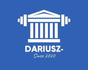 Exercise - Greek Parthenon Gym Barbell logo design