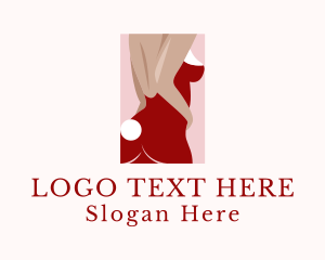 Hostess - Sexy Woman Dress logo design