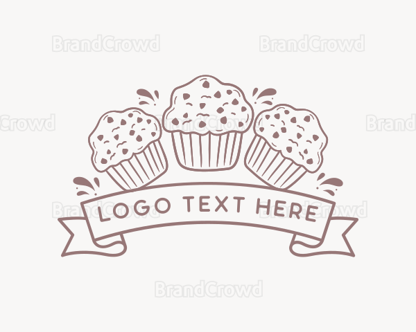 Muffin Cupcake Dessert Logo