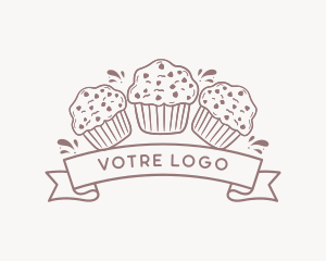 Muffin Cupcake Dessert Logo