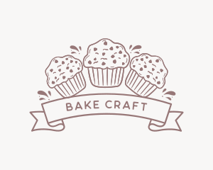 Muffin Cupcake Dessert logo design