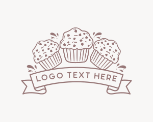 Oven - Muffin Cupcake Dessert logo design