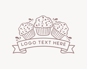 Muffin Cupcake Dessert Logo