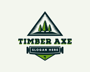 Lumber Wood Saw logo design