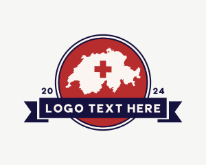 West Africa - Switzerland Country Map logo design