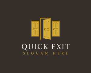 Exit - House Open Door logo design