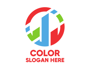 Colorful Circle Chart Logo