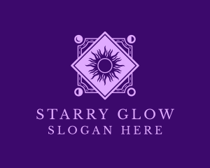 Cosmic Tarot Sun logo design