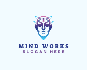 Mind Technology Head logo design