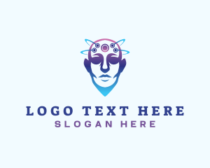 Digital - Mind Technology Head logo design