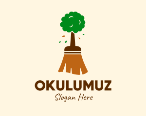 Caretaker - Natural Tree Broom logo design