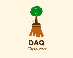 Natural - Natural Tree Broom logo design