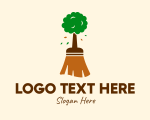 Natural - Natural Tree Broom logo design