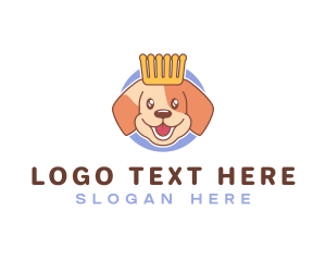 Vet - Puppy Comb Crown logo design
